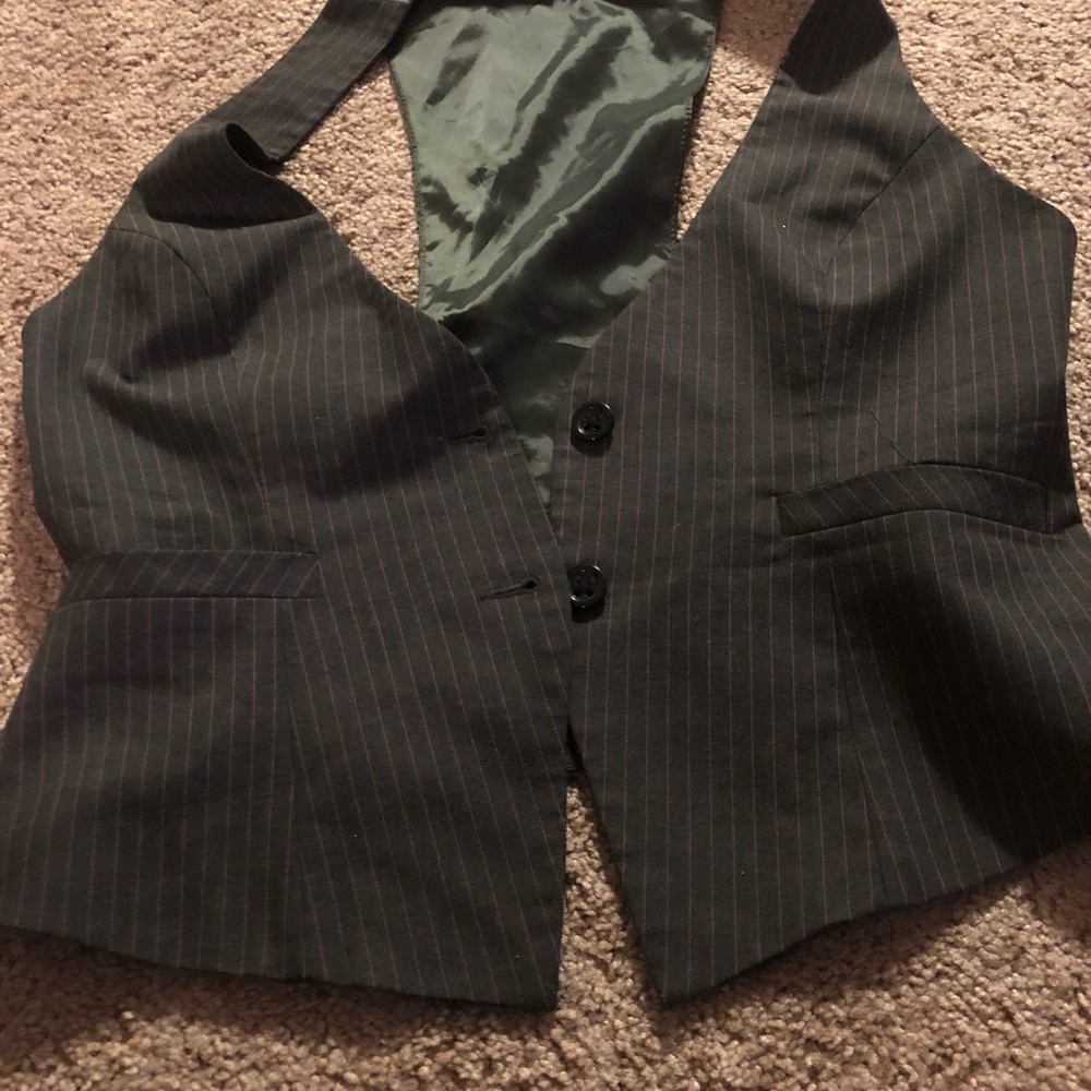 Print/Grey Vest